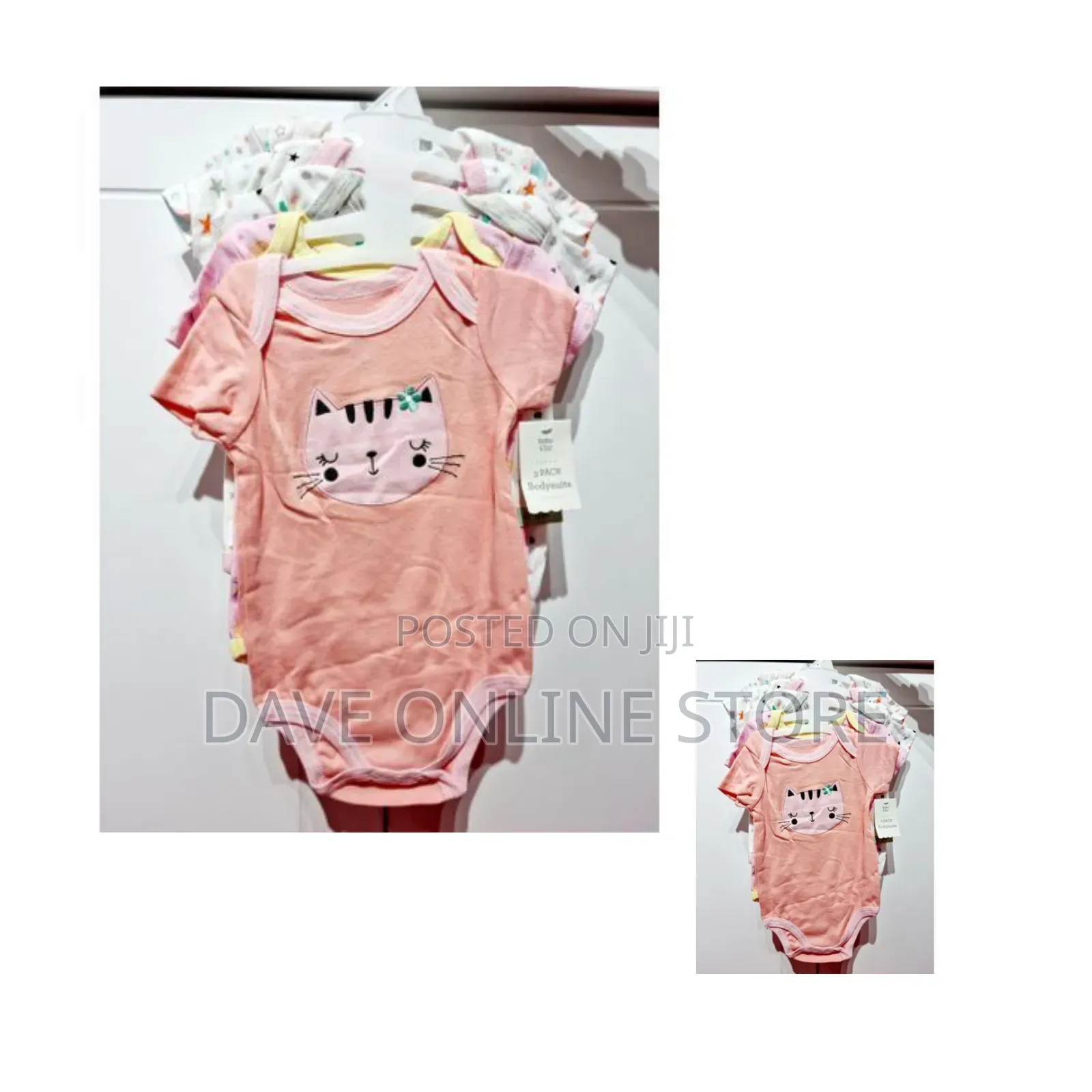 5piece Baby Body Suit - Multi Coloured