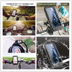 Bike Phone Mount Waterproof Cell Phone Holder 360 Rotation