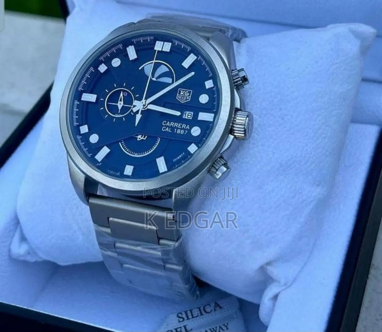 Silver Tag Heuer Carrera Watch