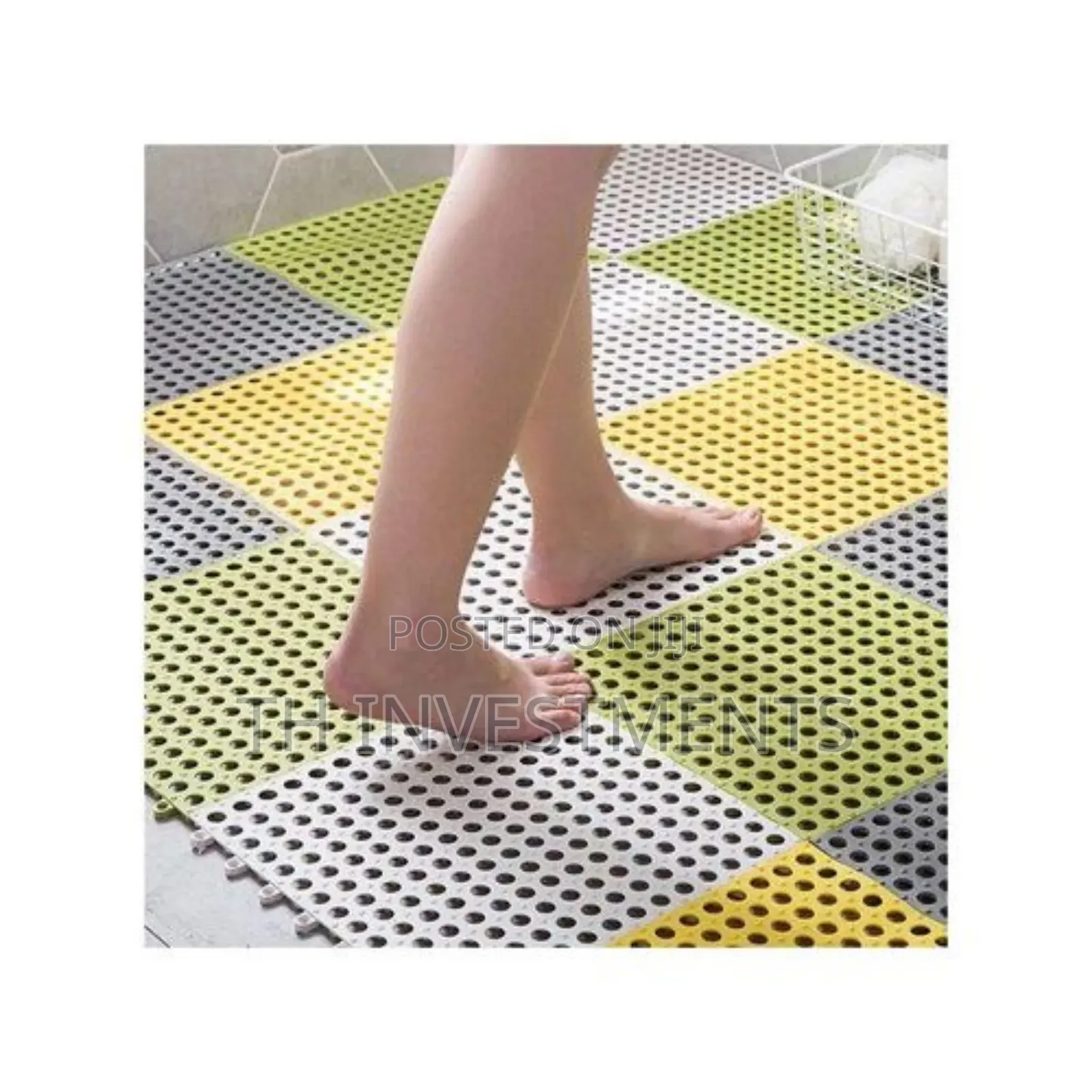 4pcs Interlocking Non Slip Bathroom Rubber Mat (30x30cm)