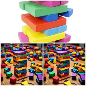 Photo - Multi Coloured Jenga Playing Blocks