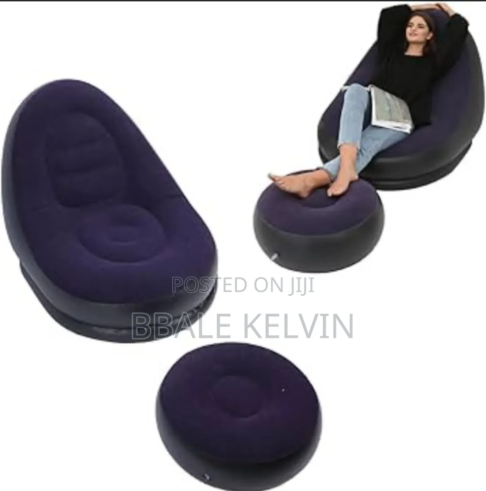 3 in 1 Inflatable Pressure Sofa Chair With a Free Air Pump