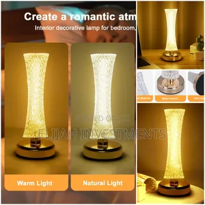 Creative Bedside Lamp Touch Dimmable Crystal Lamp