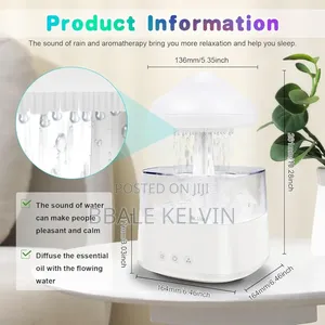 Rain Cloud Humidifier Diffuser With Water Drip Rain Sounds