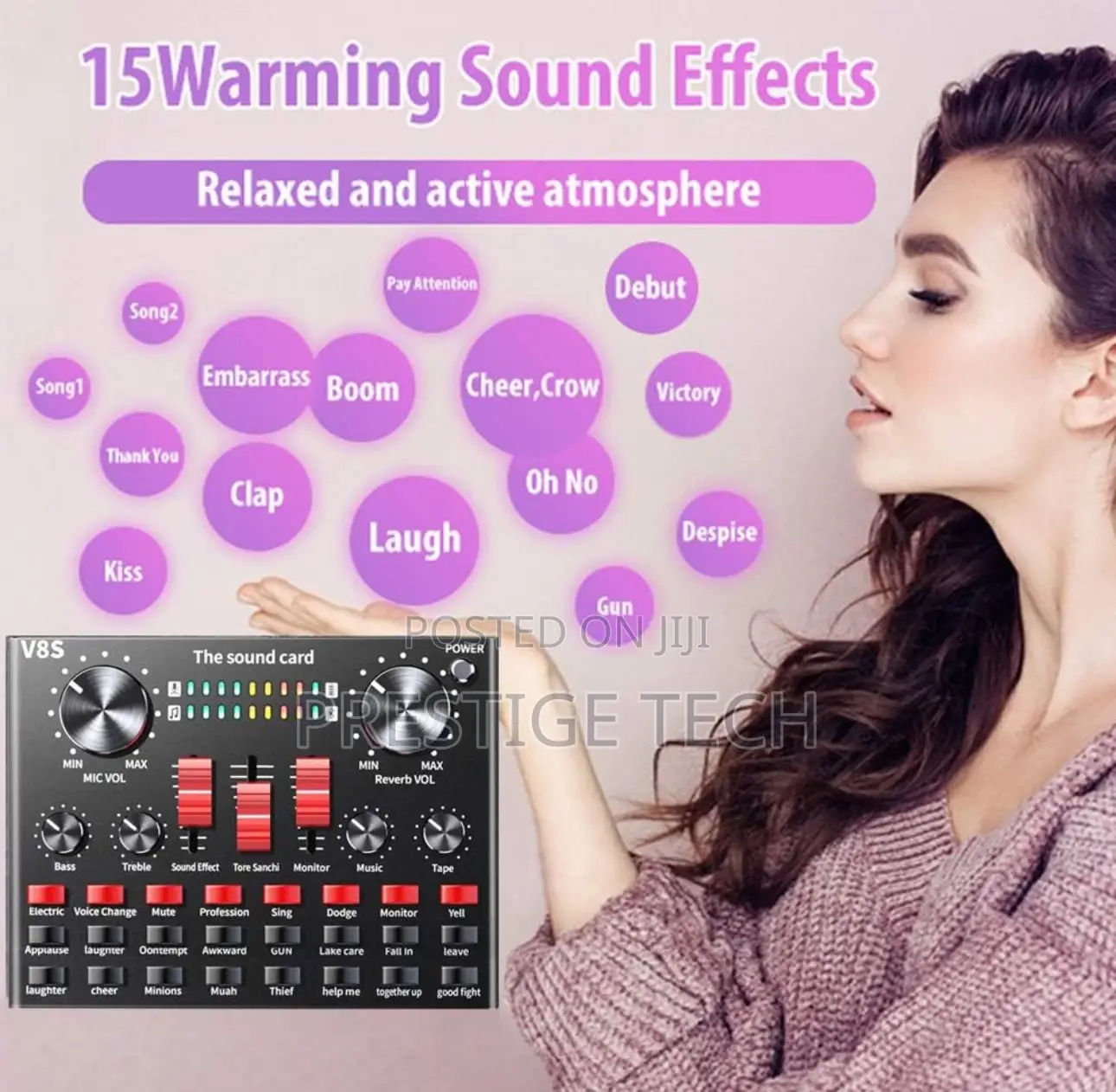 V8s Soundcard Set With Bm800 Condenser Microphone Full Set