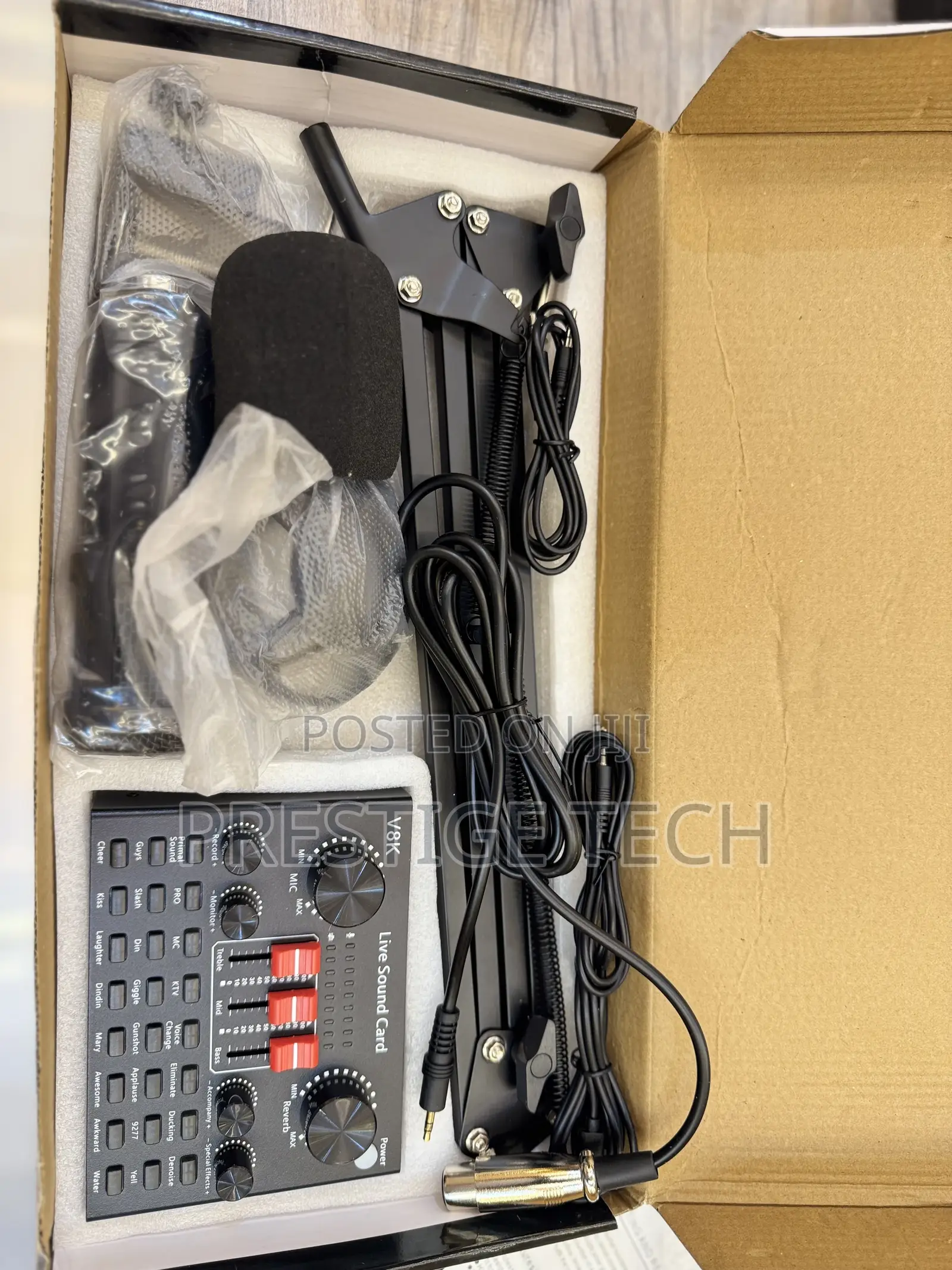 V8s Soundcard Set With Bm800 Condenser Microphone Full Set