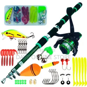 1.8M Fishing Rod and Reel Combo, Fishing Rod Kit - Green