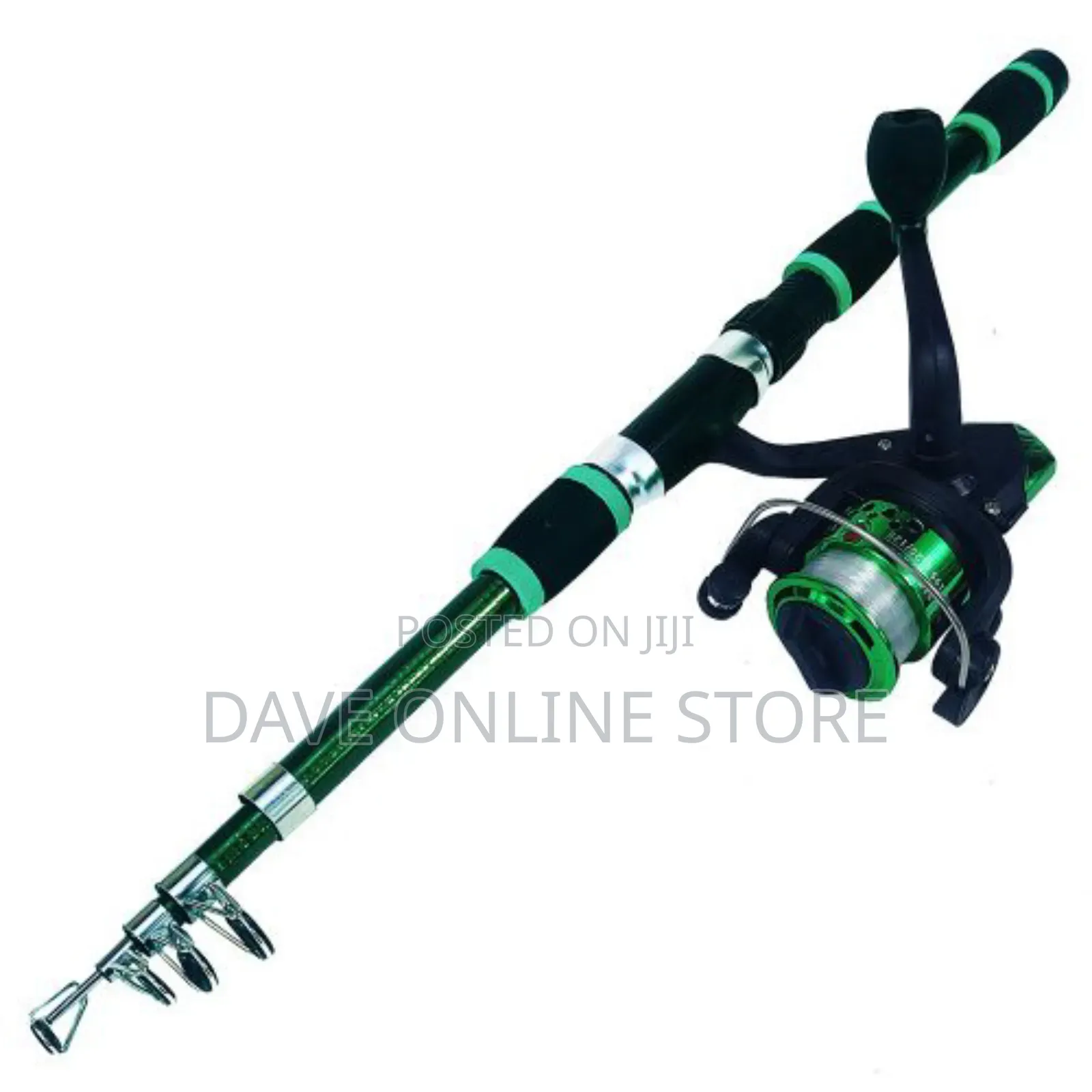1.8M Fishing Rod and Reel Combo, Fishing Rod Kit - Green