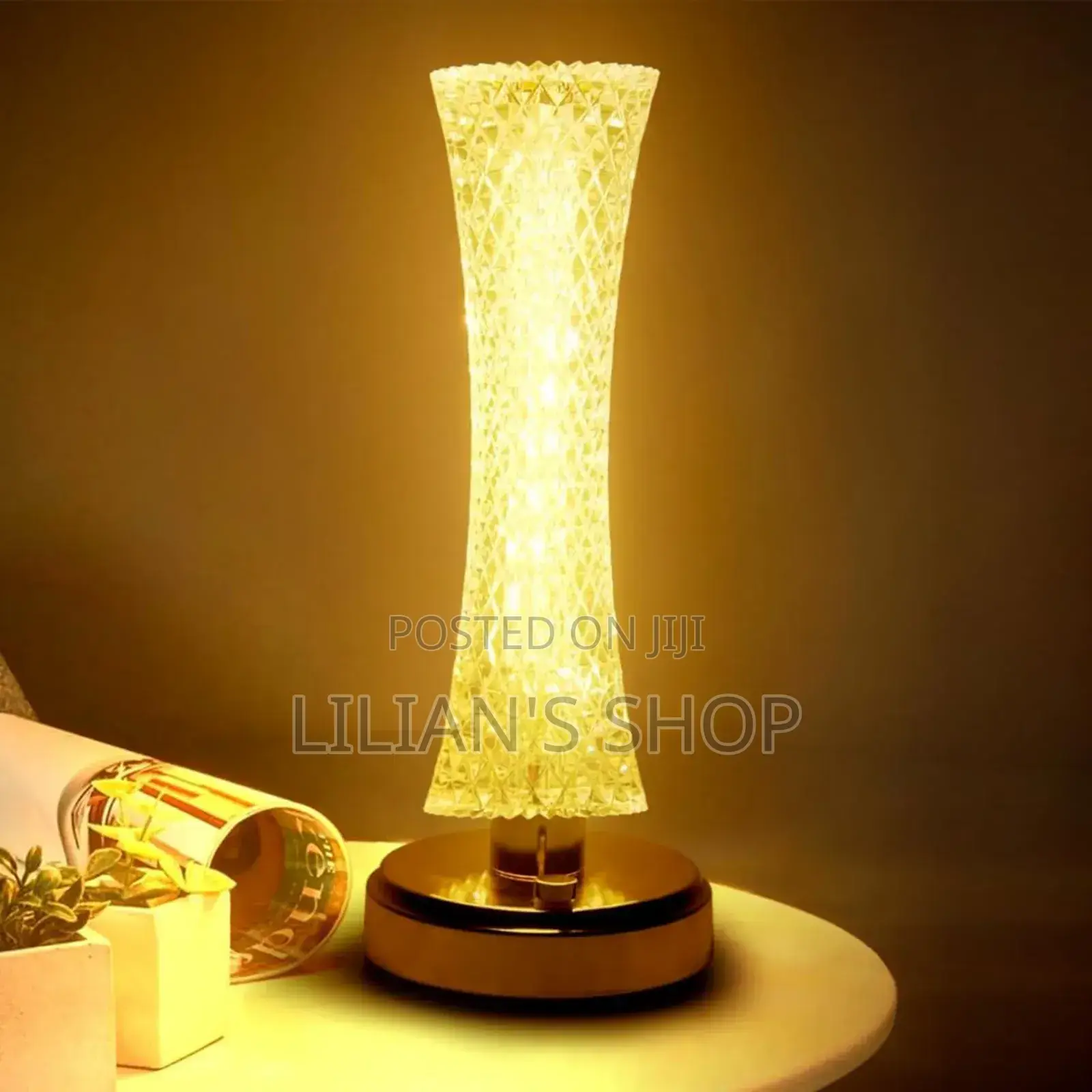 Touch Dimmable Crystal Table Lamp