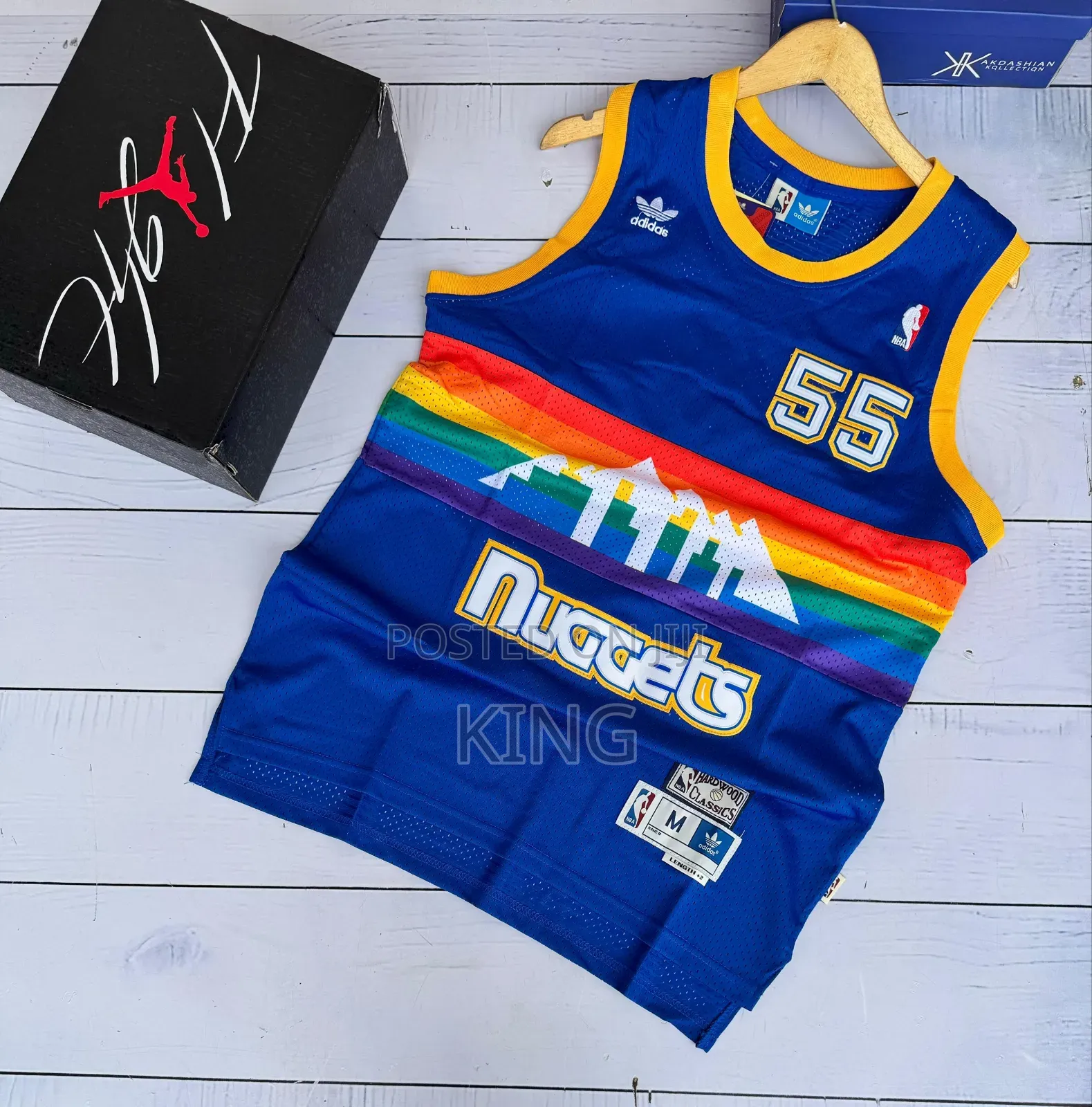 Adidas Denver Nuggets Dikembe Mutombo Shirt