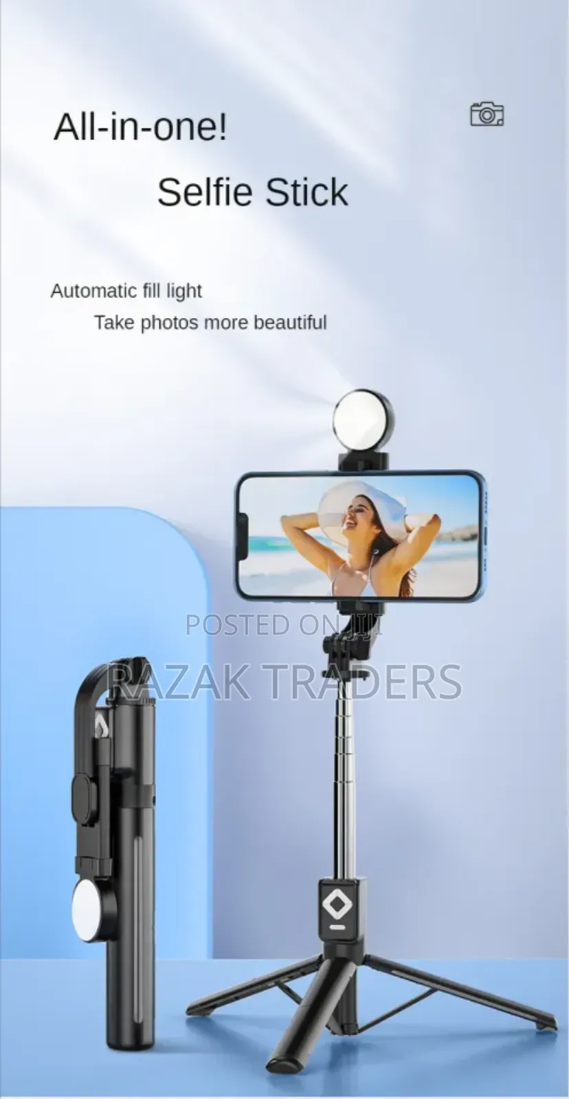NEW 4in1 B11S Selfie Stick 110CM Tripod Chargeable Bluetooth