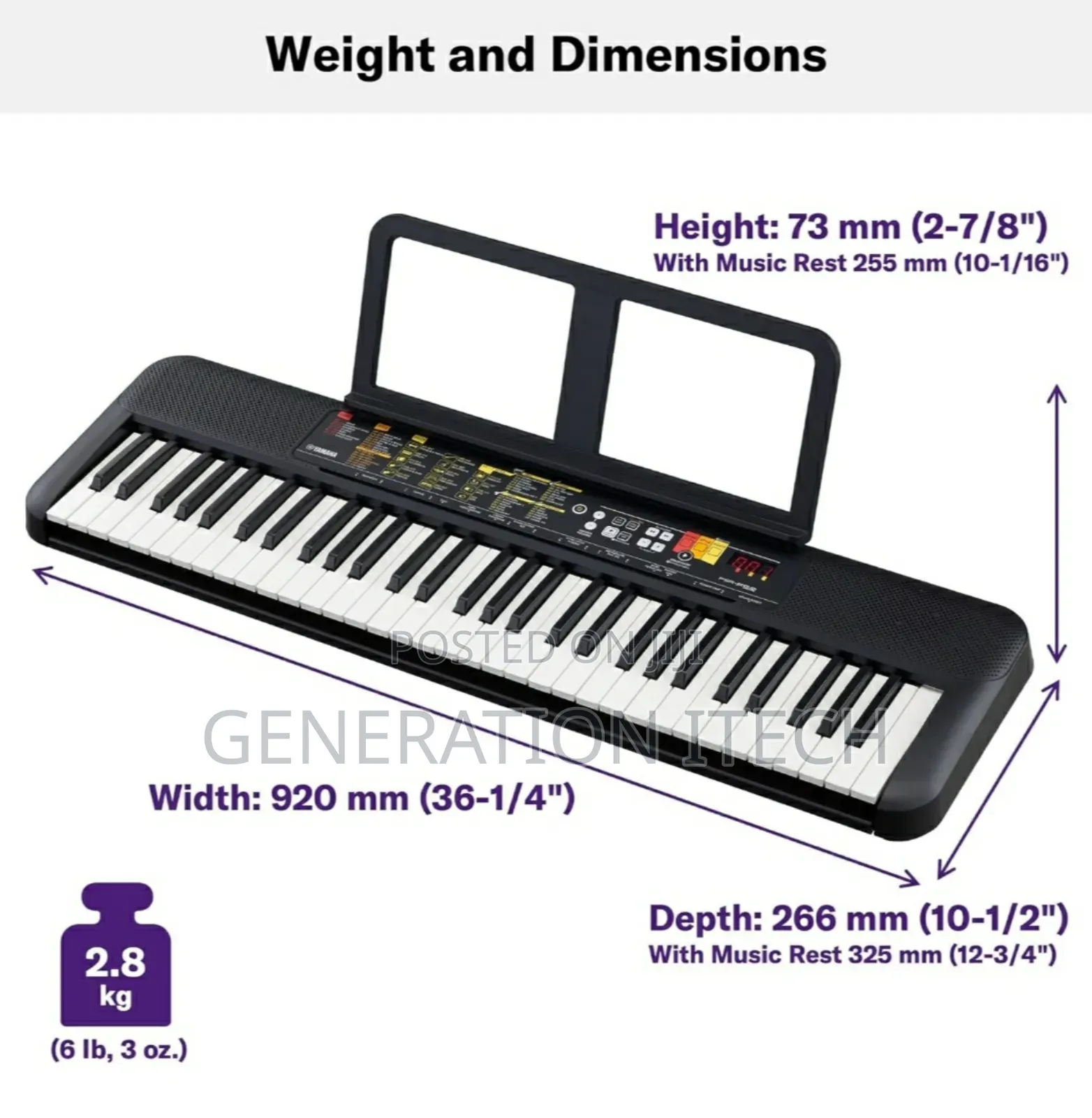 Yamaha PSR-F52 Portable Keyboard With 61 Keys