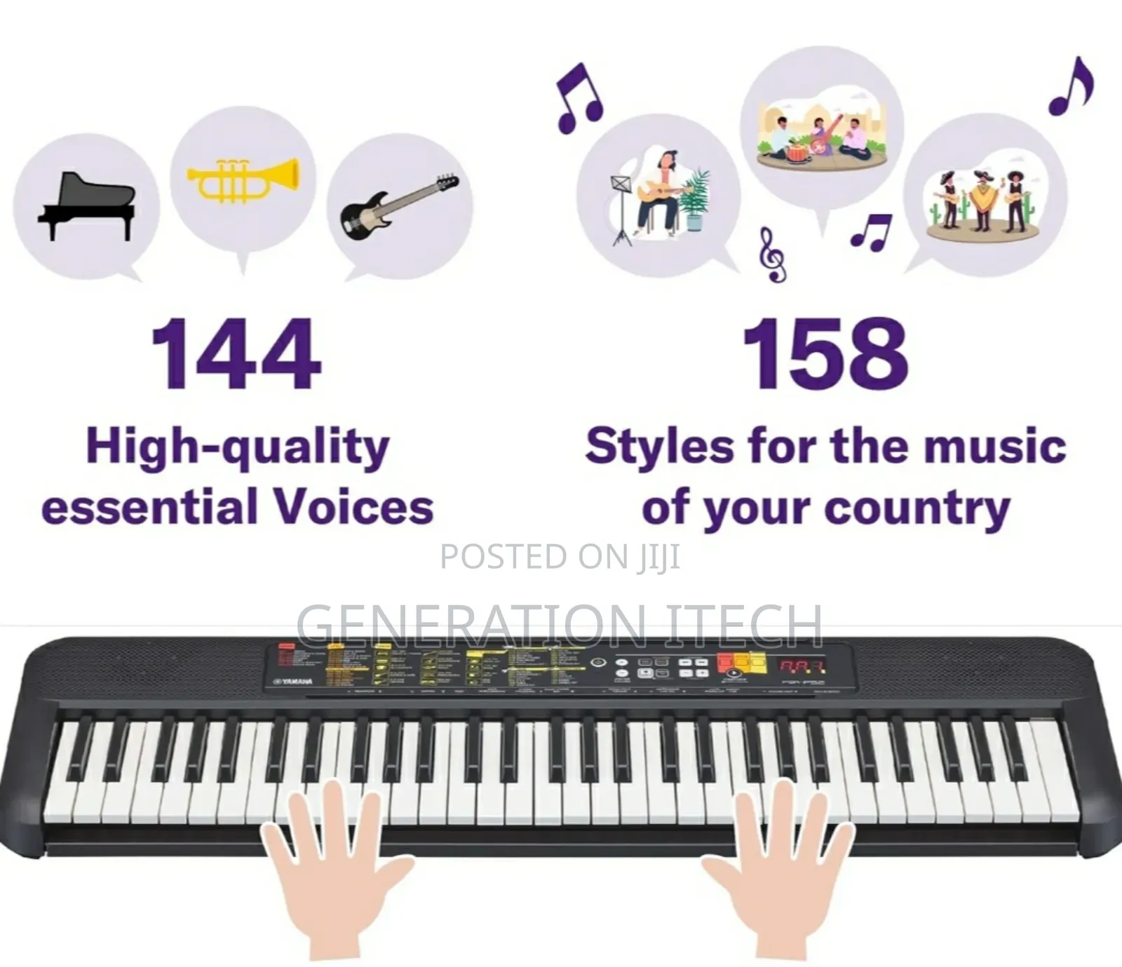 Yamaha PSR-F52 Portable Keyboard With 61 Keys
