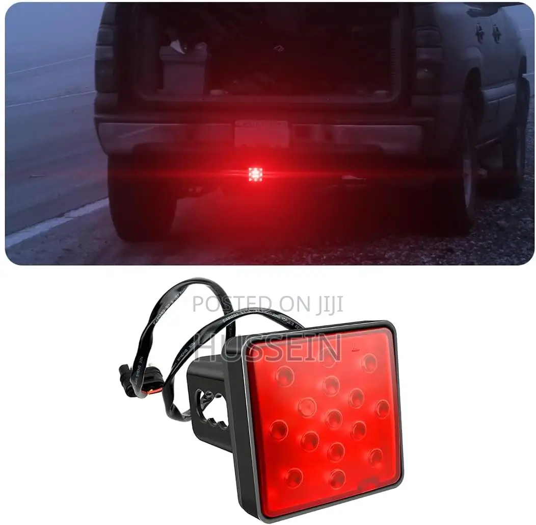TERRIFI Red Lens Brake Light Trailer Hitch Cover