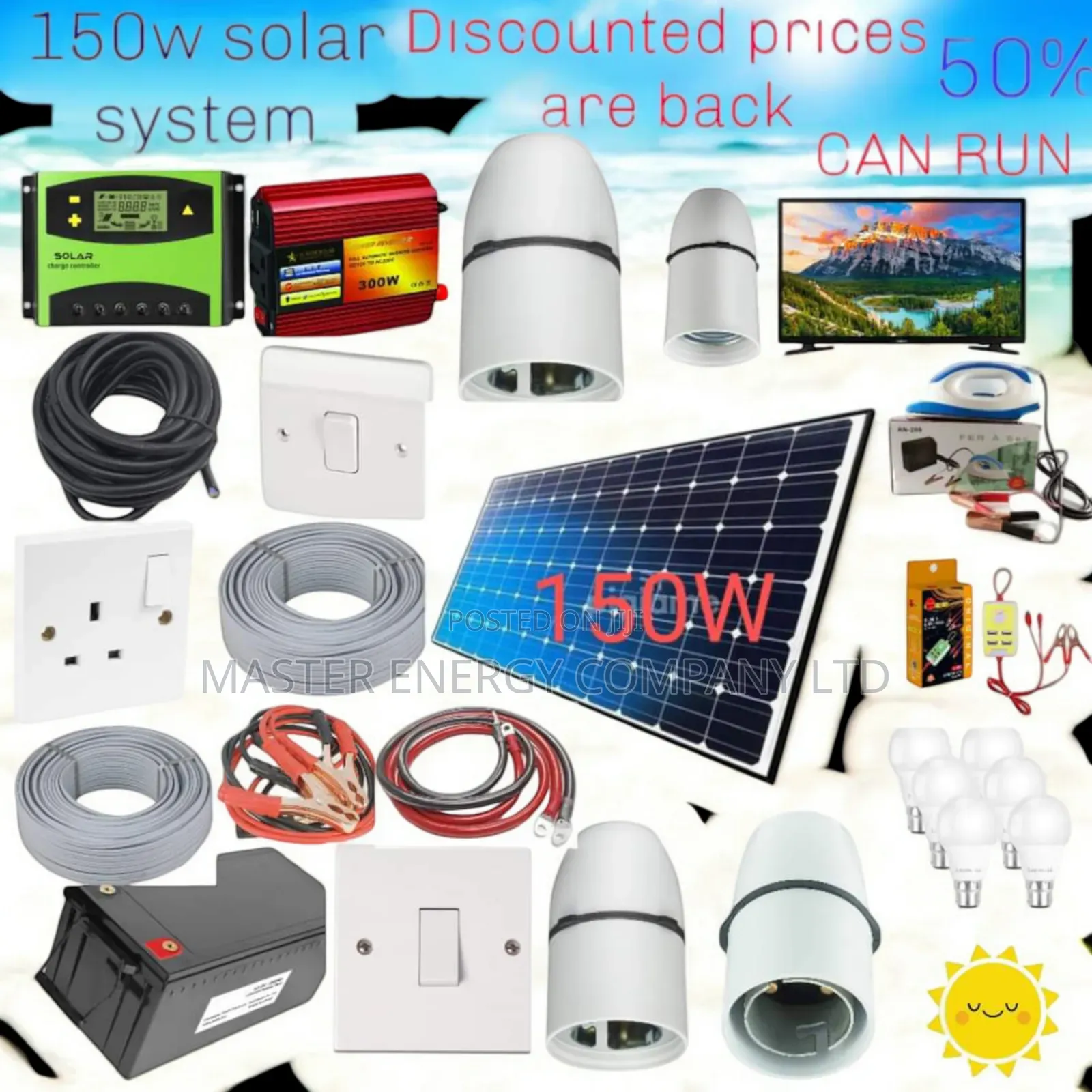 150w Solar System Full Kit German NDDGDGH