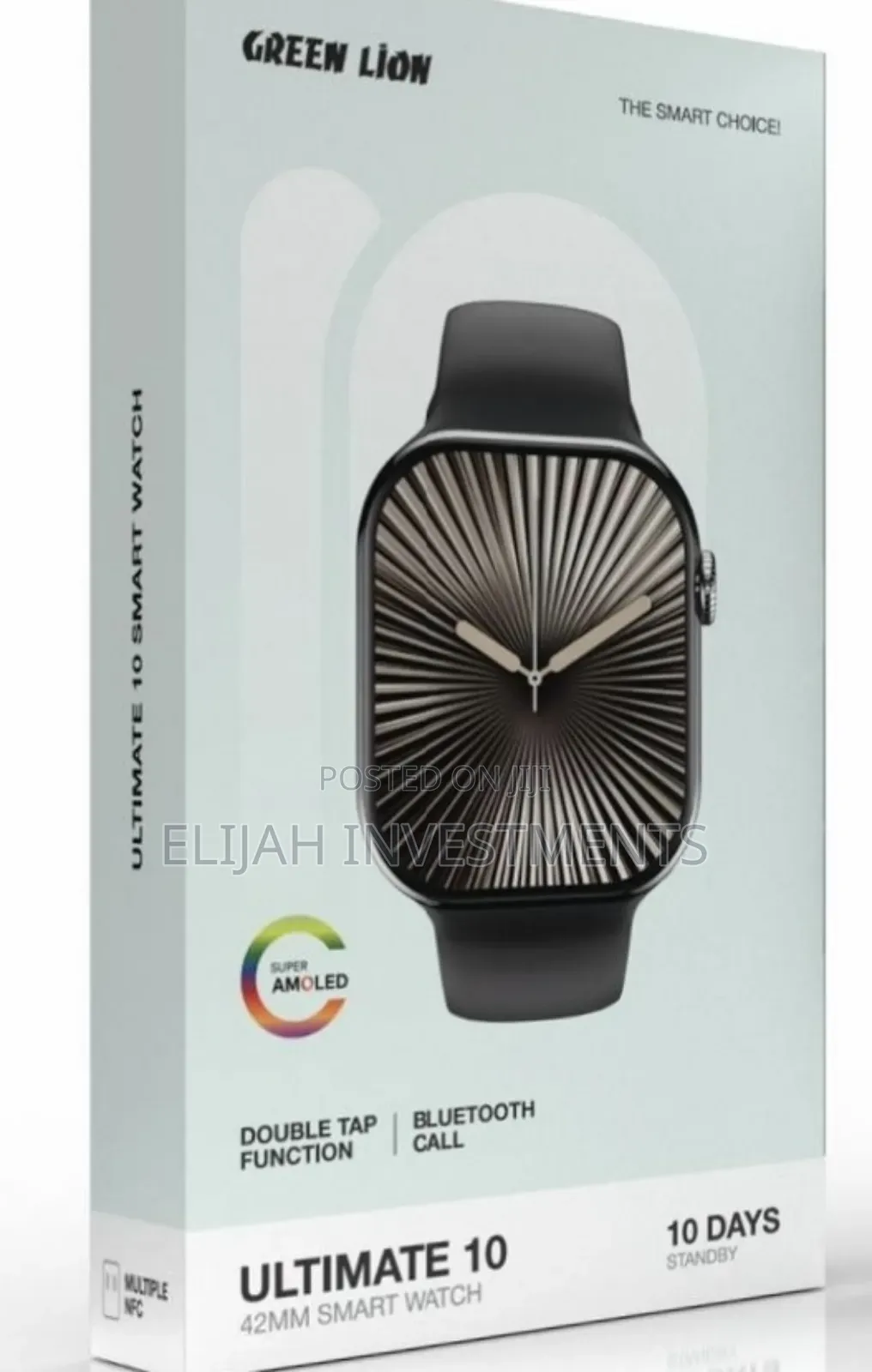High Quality Green Lion Ultimate 42mm Black Smart Watch
