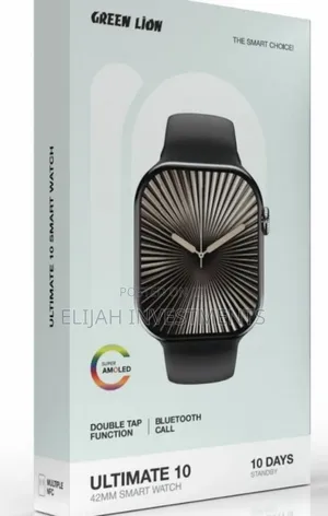 High Quality Green Lion Ultimate 42mm Black Smart Watch