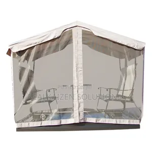 Outdoor 4 Seater Swing Chair With Pergola | Net and Table