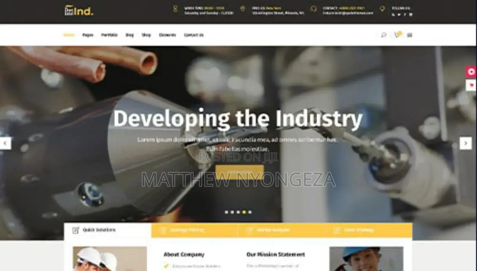 Factory Industrial Website Designer