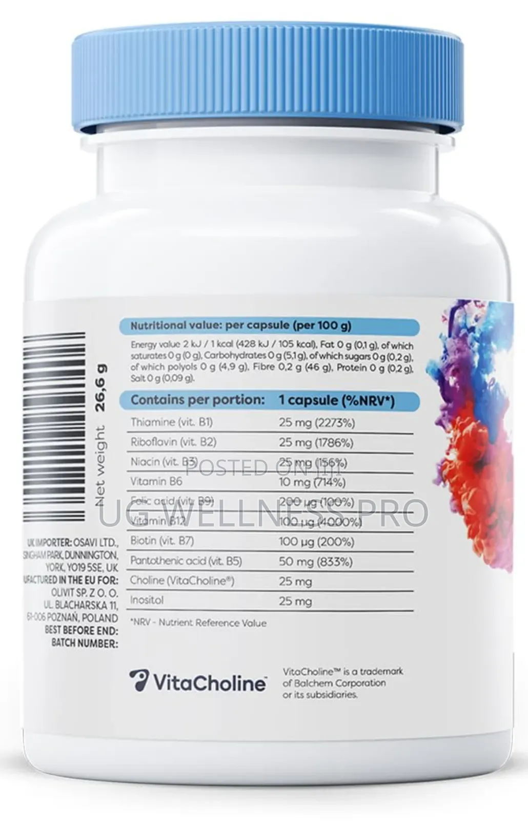 Osavi B-Complex With Choline Inositol - 60 Vegan Caps