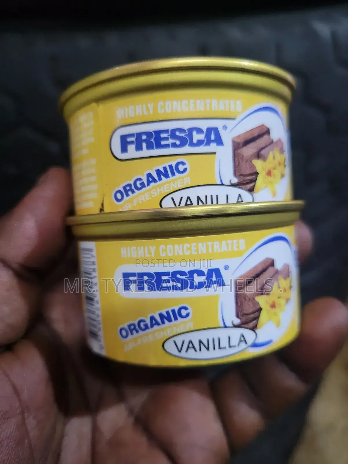The Airfreshine or Car Perfume Vanilla.