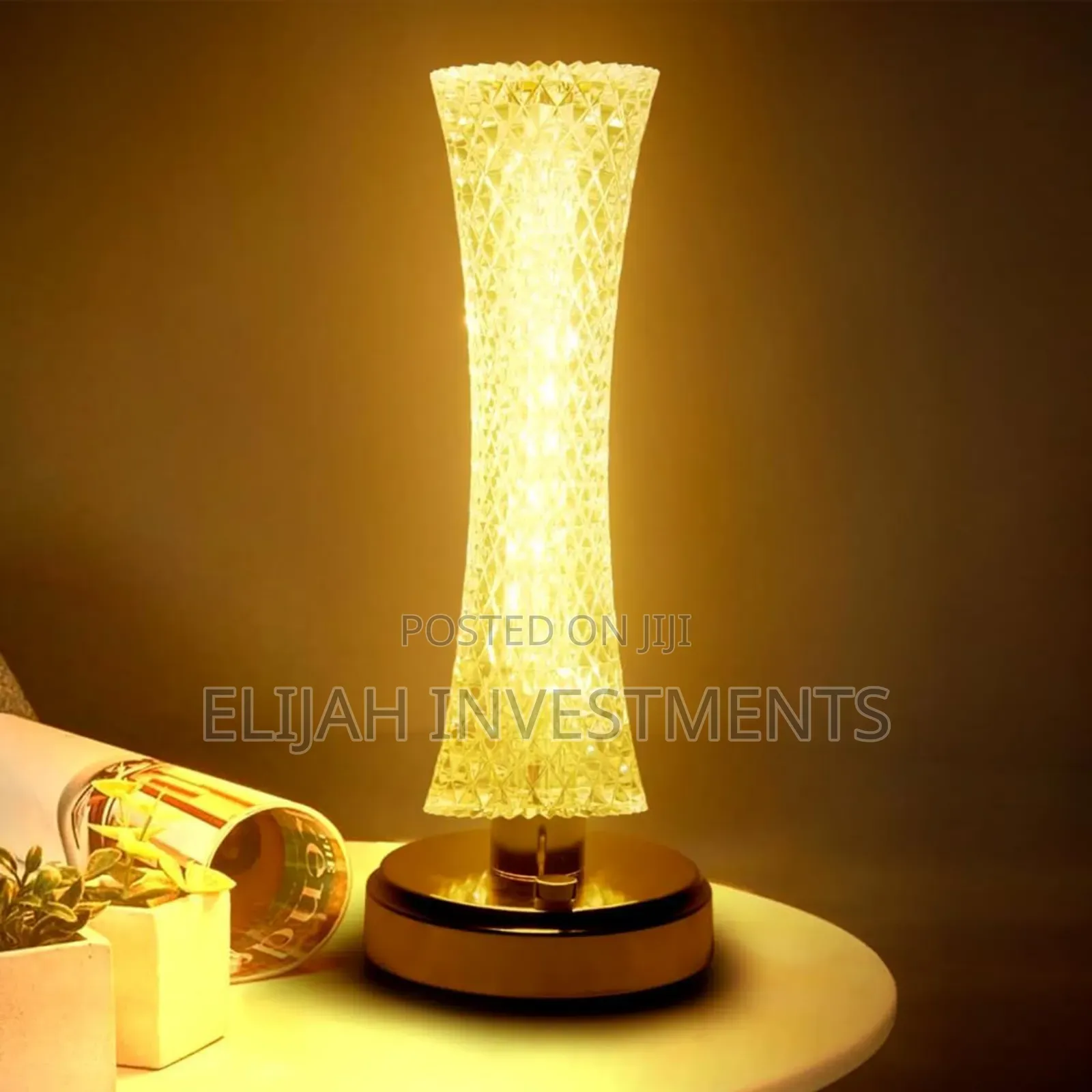 Touch Dimmable Crystal Bedside Lamp