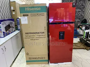 Hisense Double Door 270litres Red With Water Dispenser New