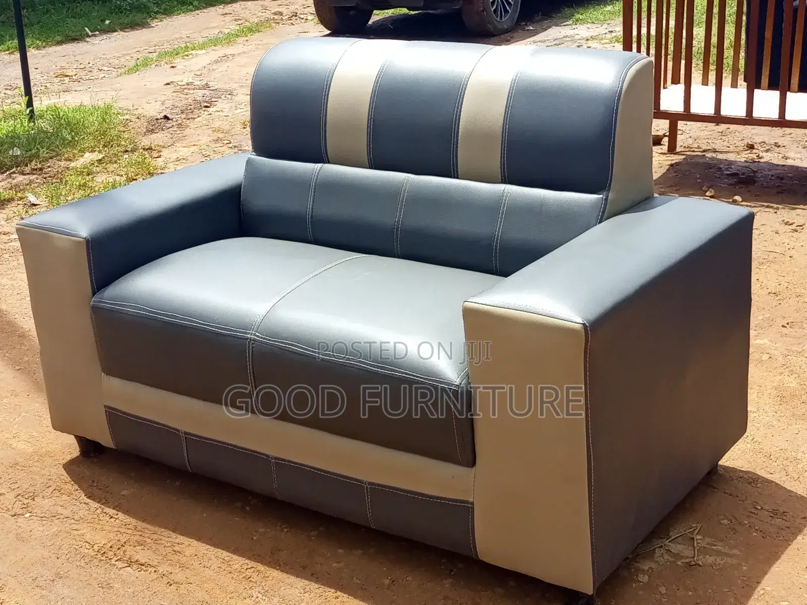 Executive Leather Two Seater Sofa