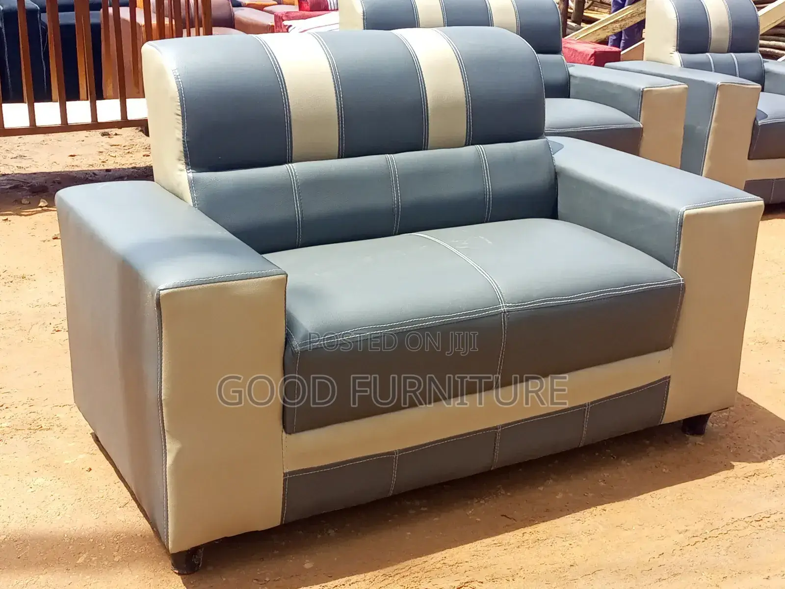 Executive Leather Two Seater Sofa