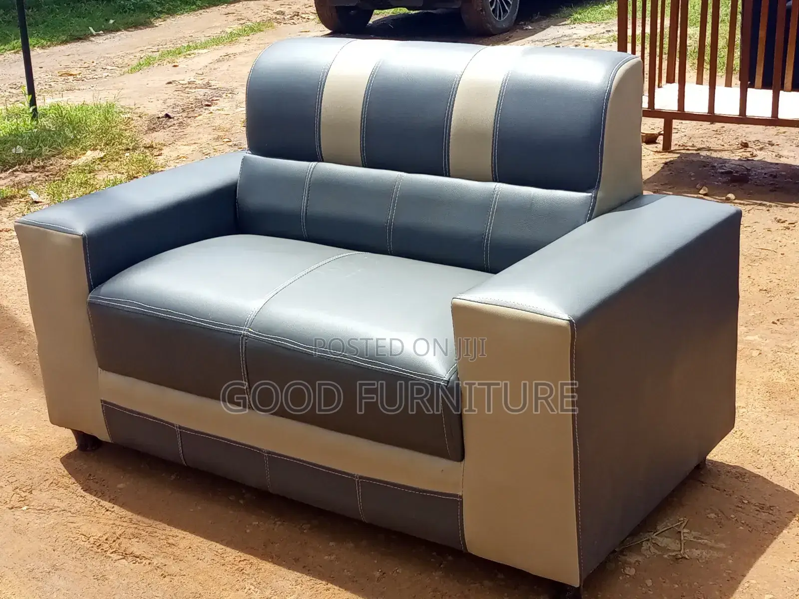 Executive Leather Two Seater Sofa