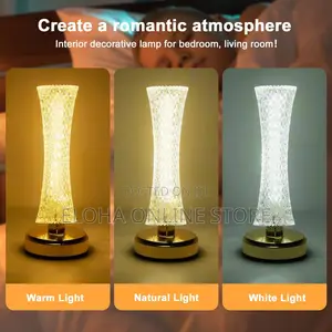 Dimmable Crystal Bedside Touch Lamp