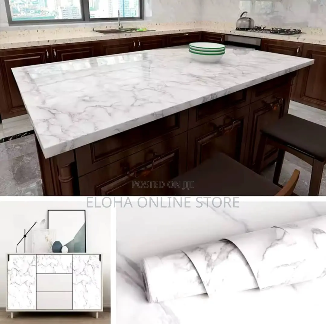 5m by 45cm Modern Marble Waterproof Self-Adhesive Wallpaper