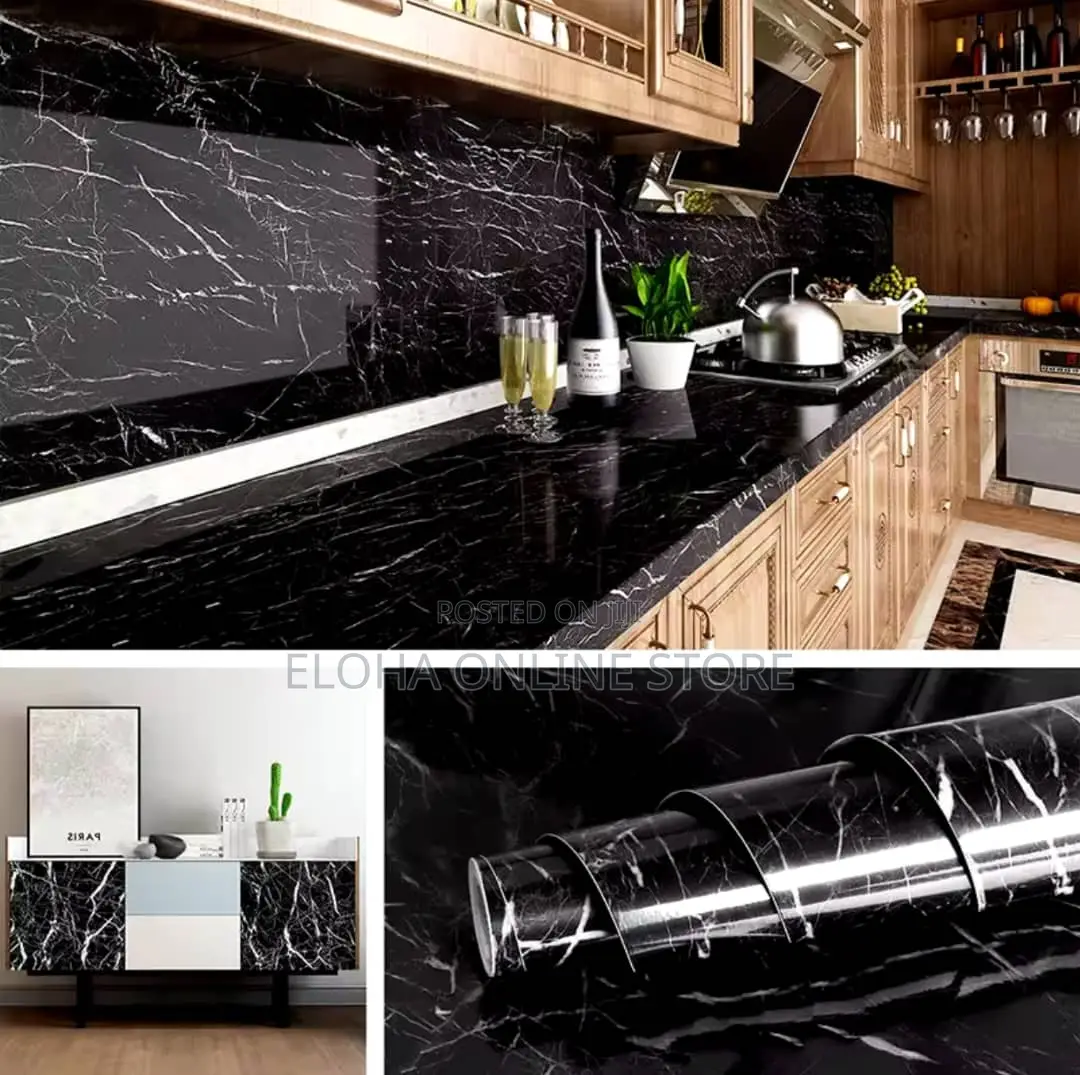 5m by 45cm Modern Marble Waterproof Self-Adhesive Wallpaper