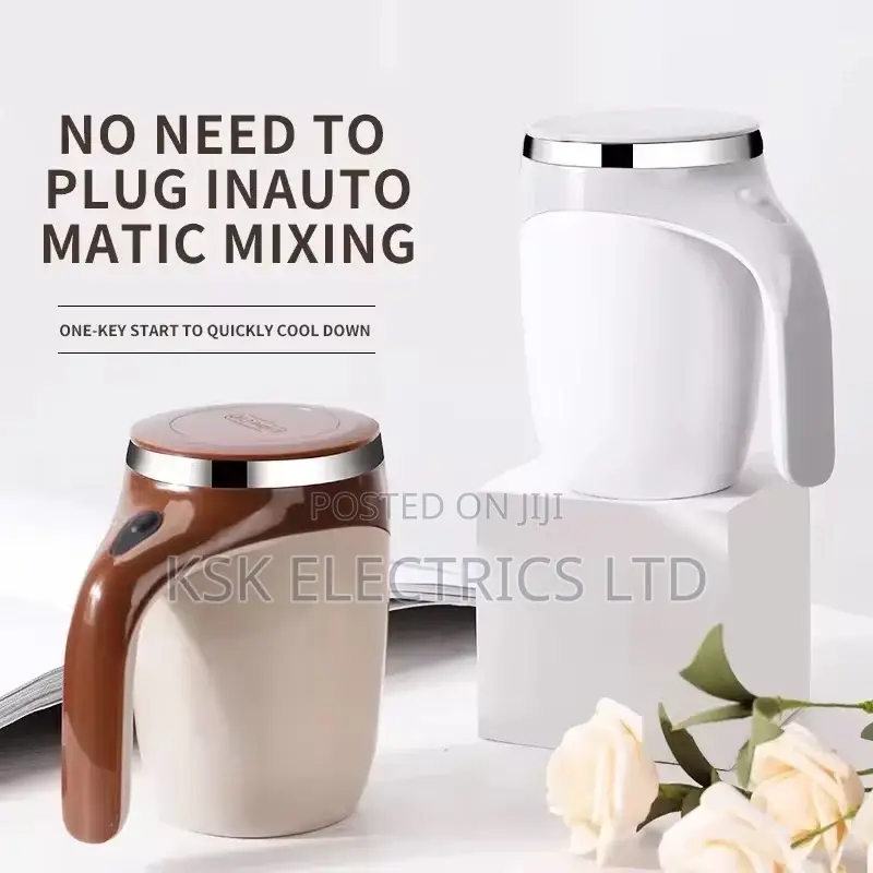 Steel Magnetic Rotating Electric Milk Cup Self Stirring Mug