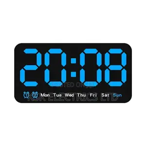 Large Display Led Digital Wall Clock Brightness Adjustable
