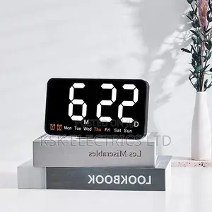 Large Display Led Digital Wall Clock Brightness Adjustable
