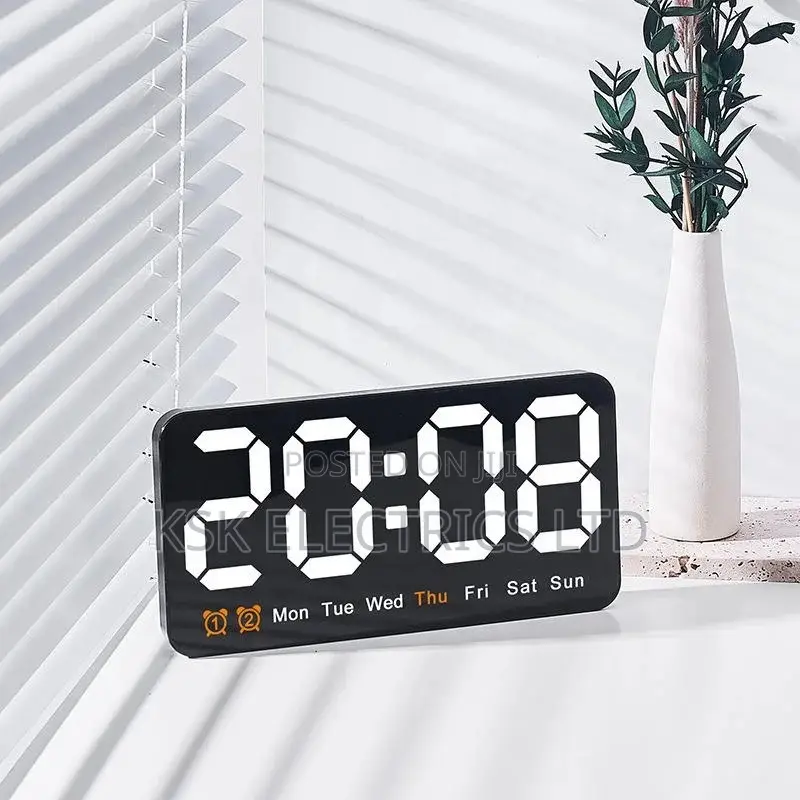 Large Display Led Digital Wall Clock Brightness Adjustable