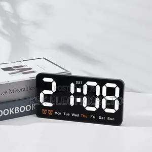 Large Display Led Digital Wall Clock Brightness Adjustable