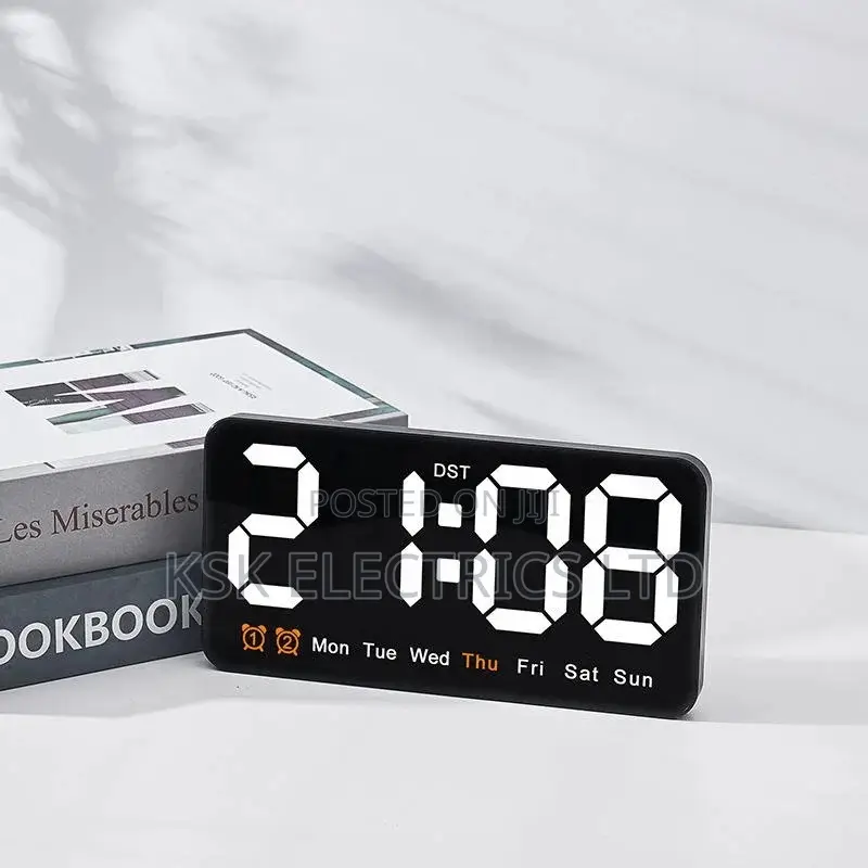 Large Display Led Digital Wall Clock Brightness Adjustable