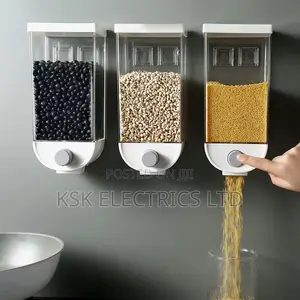 Wall Mounted Food Containers Push Top Food Storage Jars Tran