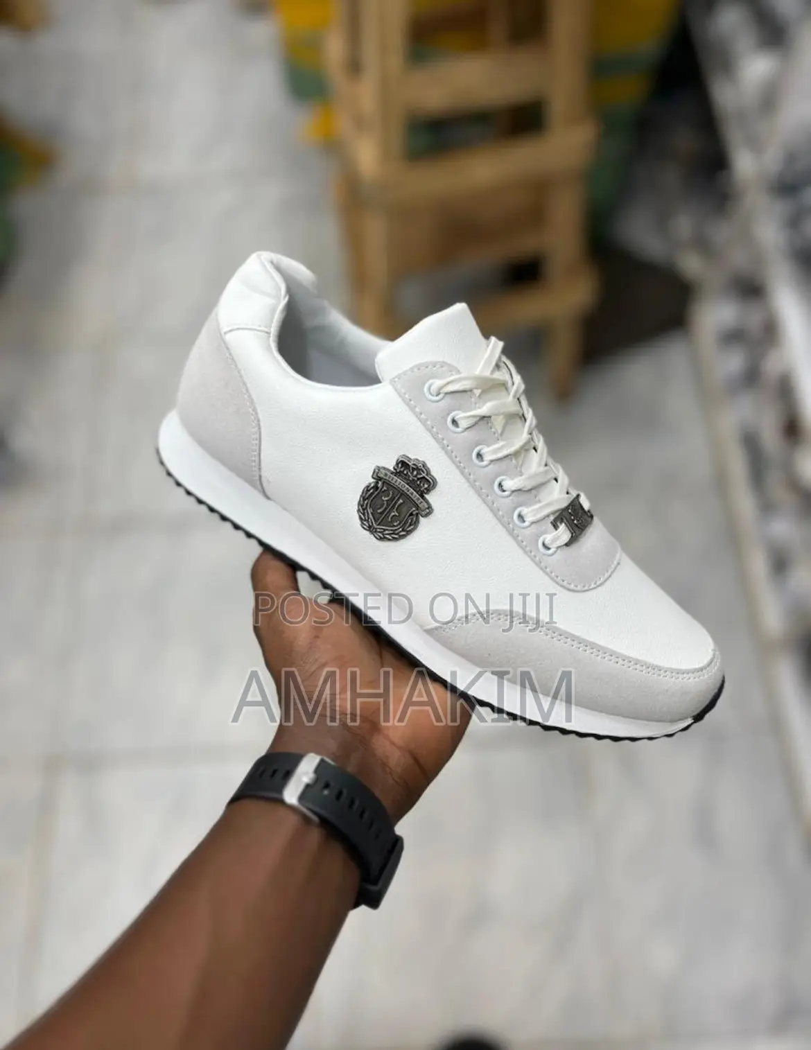 Classic Billinaire Leather Sneakers in Stock