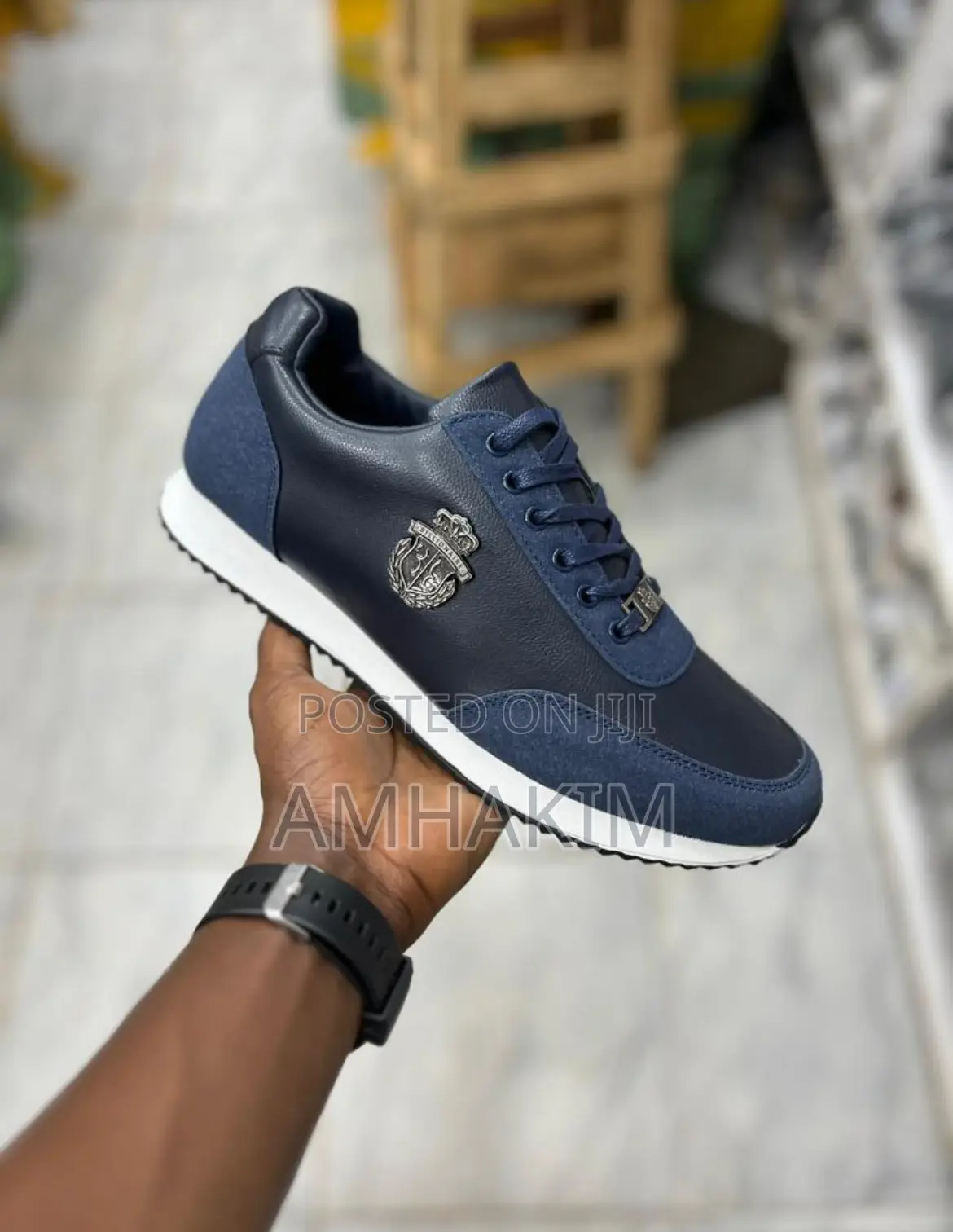 Classic Billinaire Leather Sneakers in Stock
