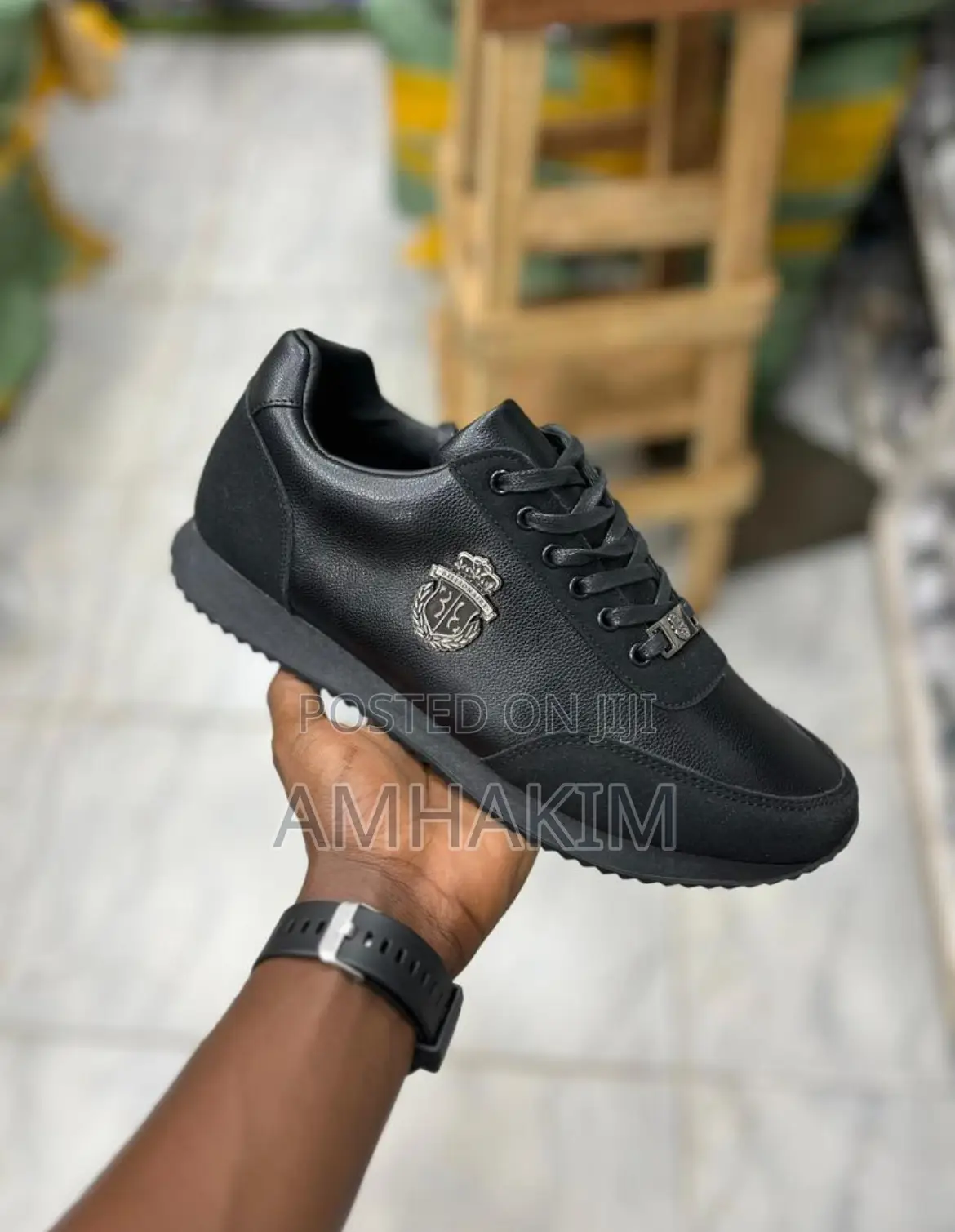 Classic Billinaire Leather Sneakers in Stock