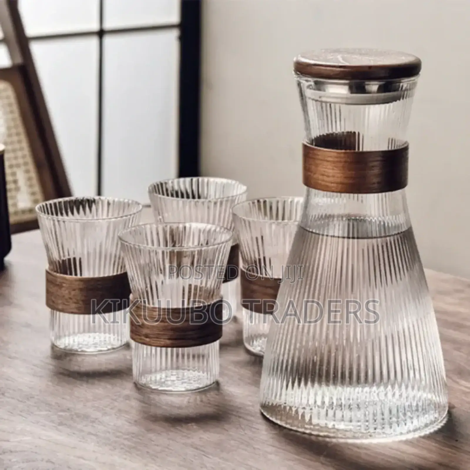 5pcs Glass Water Jug Pitcher Set