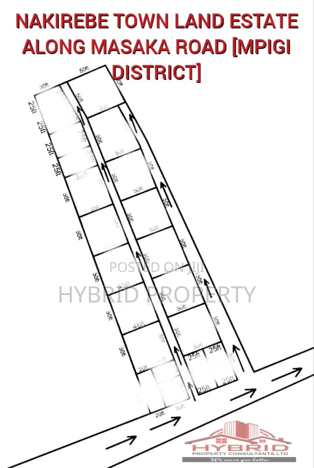 Prime Plots for Sale in Nakirebe Town Land Estate~Masaka Rd.
