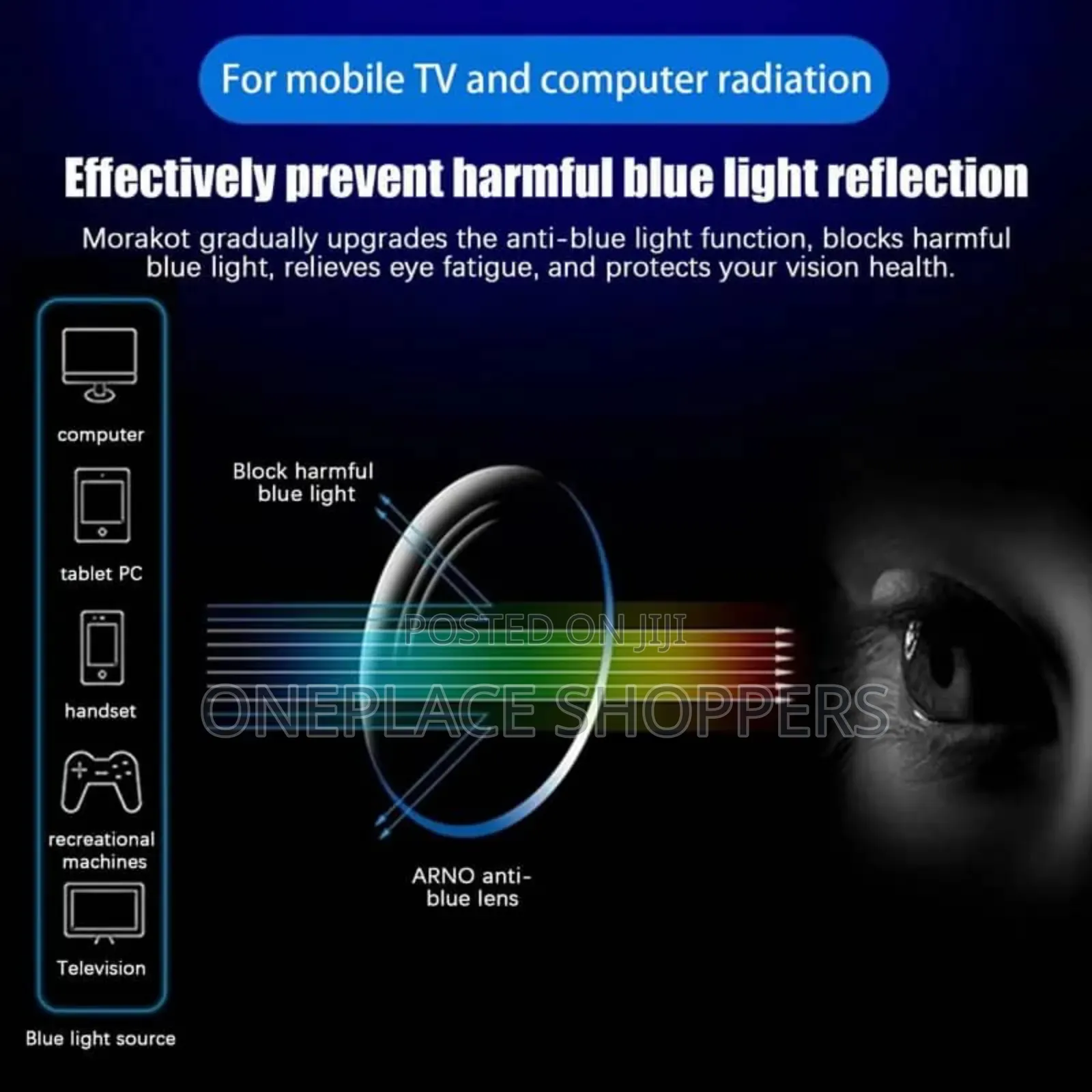 Computer Glasses Frames Anti Blue Rays Radiation Glasses