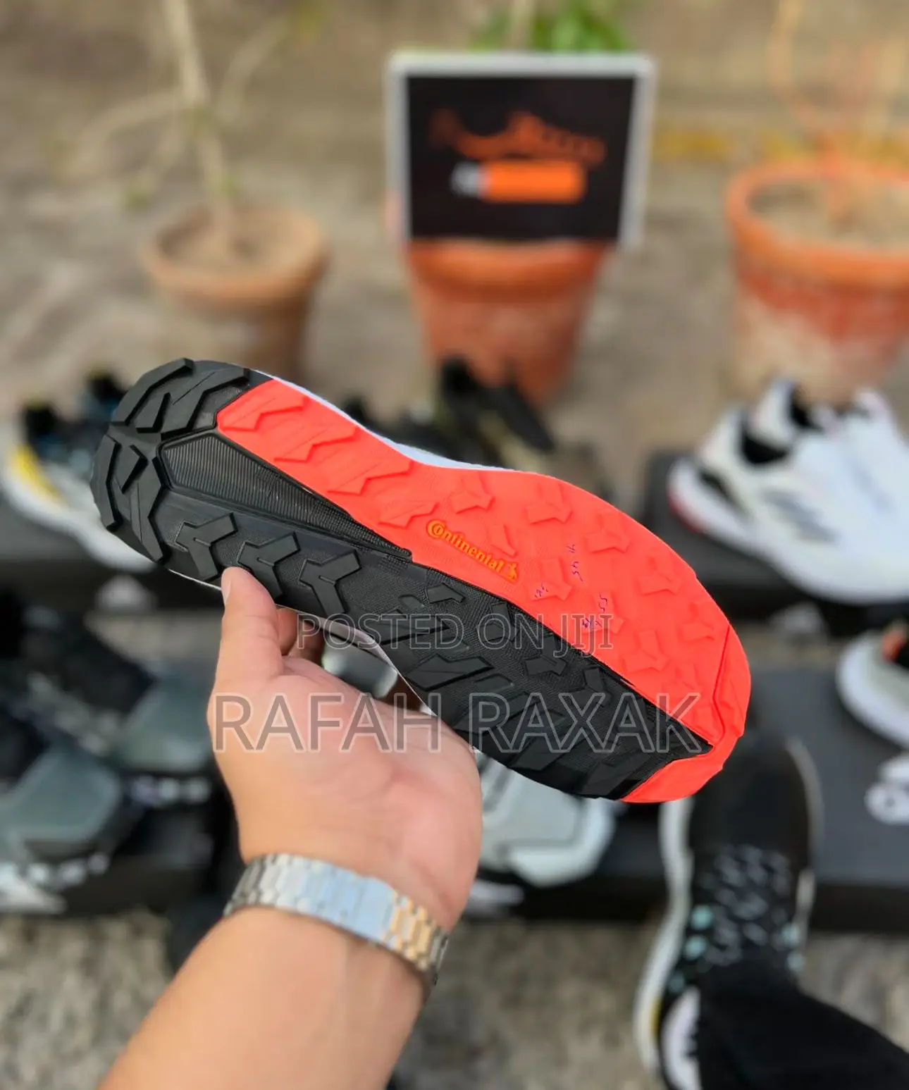 Adidas Terrex Free Hiker Beige/Black/Orange Hiking Sneakers