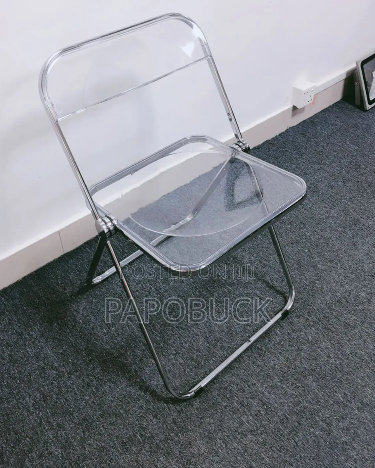 Glass Acrylic Folding Chair