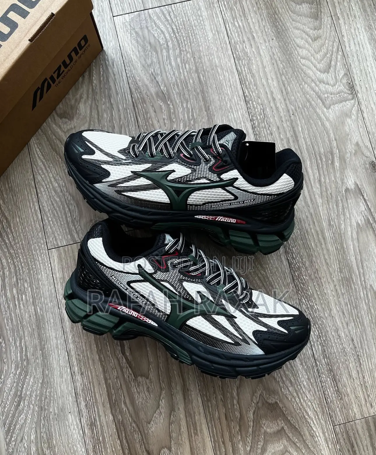 New Men’S Black/Green Mizuno Halo Mix Outdoor Hike/Run Shoes