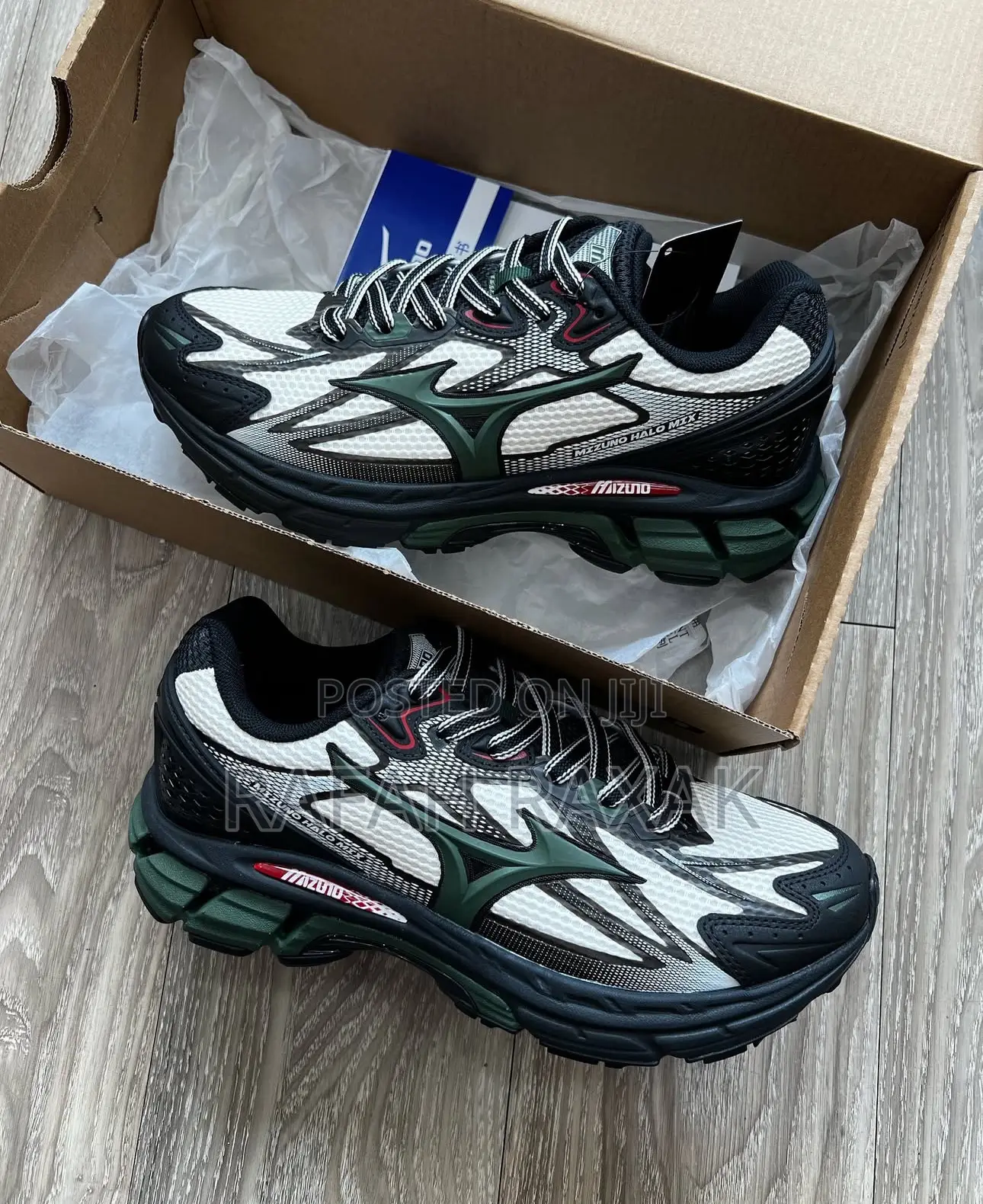 New Men’S Black/Green Mizuno Halo Mix Outdoor Hike/Run Shoes
